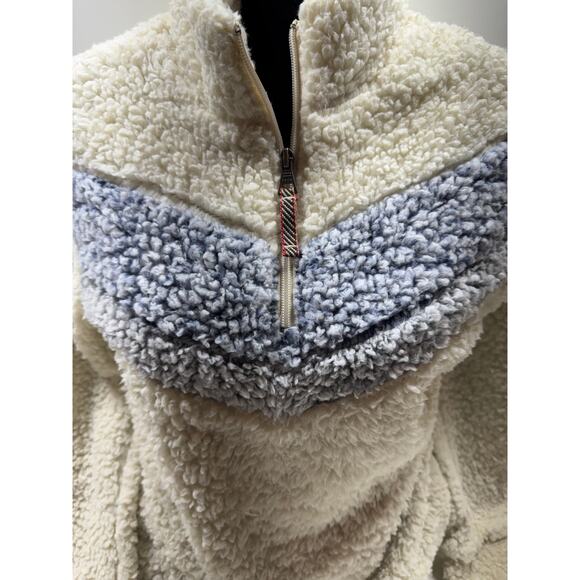 Weatherproof Vintage Cream Sherpa Fleece 1/2 Zip Pullover Women’s Sz M Cozy - Picture 3 of 15